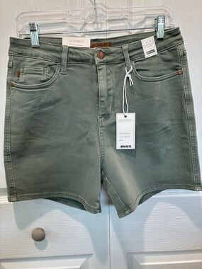 Judy Blue Stone Blue High-Waist Stretch Denim Shorts